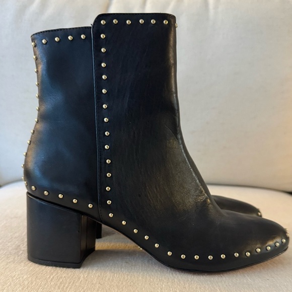 SCHUTZ Studded Black Leather Boots, Size 9.5 - Picture 14 of 15